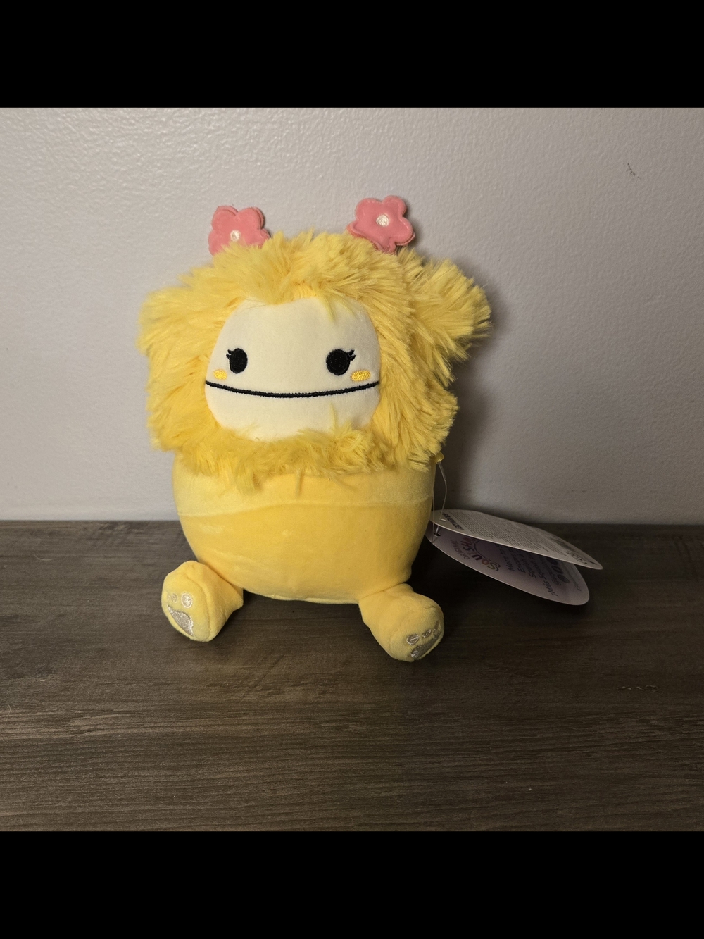 Squishmallows 8" Nomi Yellow Plush Stuffie With Pink Floral Headband